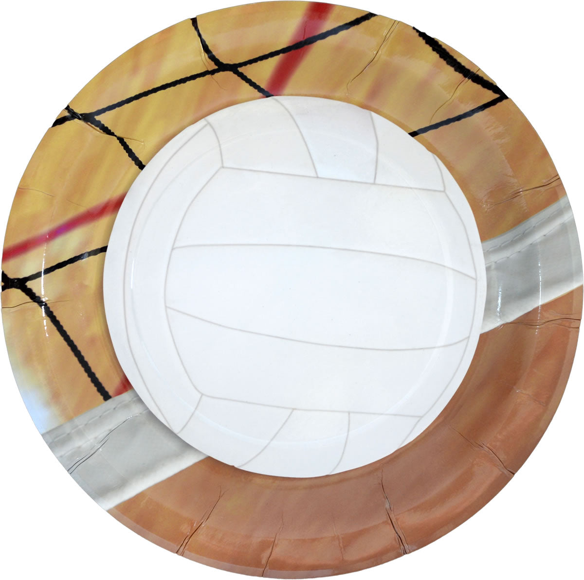 VOLLEYBALL 9" PPR PLATE 8CT