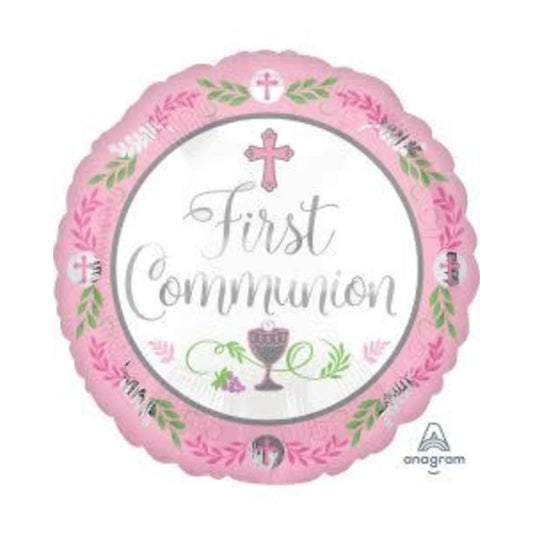 1ST COMMUNION GIRL 18" MYLAR