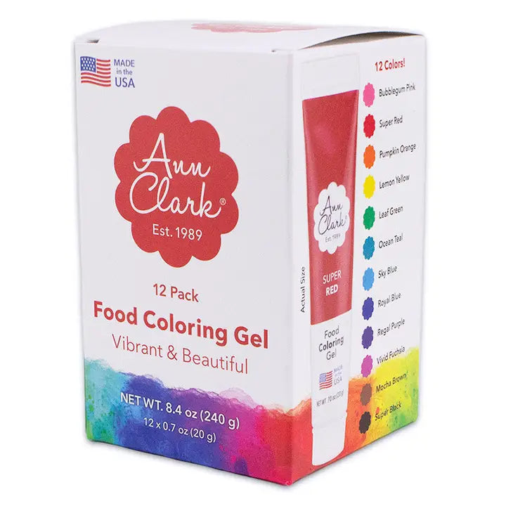 ANN CLARK FOOD COLORING GEL 12PACK