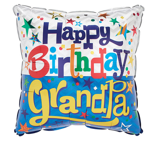 HBD GRANDPA 18" SQ MYLAR