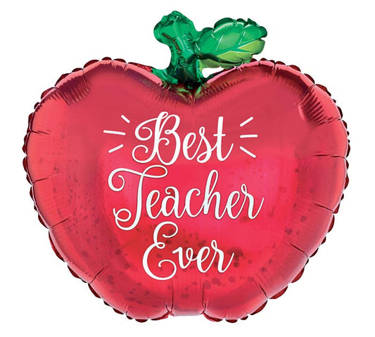 BEST TEACHER EVER APPLE 18" MYL