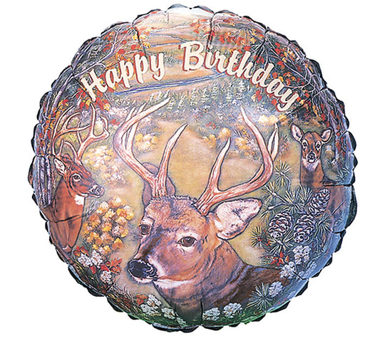 HBD DEER SCENE 18" MYLAR