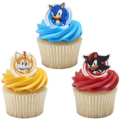 SONIC, TAILS & SHADOW CUPCAKE RINGS