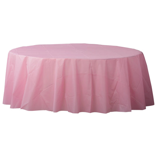 NEW PINK 84" ROUND PL TC