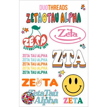 SORORITY RAINBOW STICKER SHEET