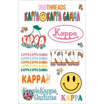 SORORITY RAINBOW STICKER SHEET