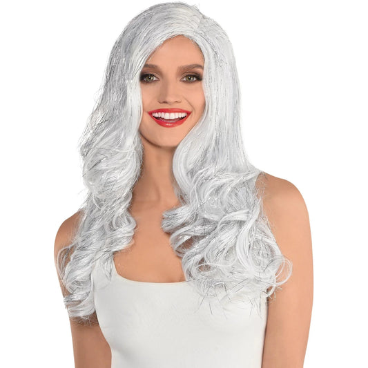 SILVER LONG GLAM WIG