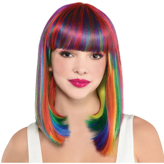 RAINBOW LONG BOB WIG