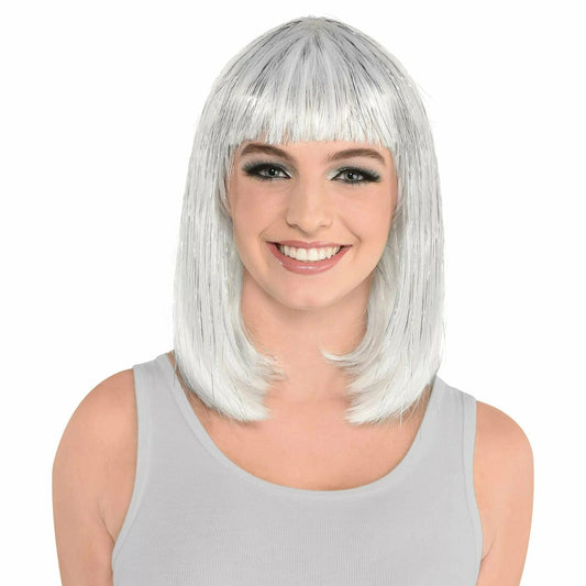 SILVER LONG BOB WIG