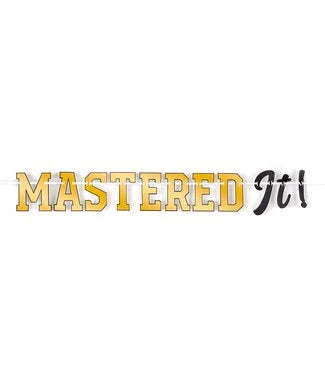 MASTERED IT GRAD LETTER BANNER