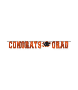ORANGE GRAD FOIL BANNER