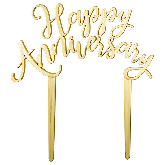 GOLD HAPPY ANNIVERSARY LAYON