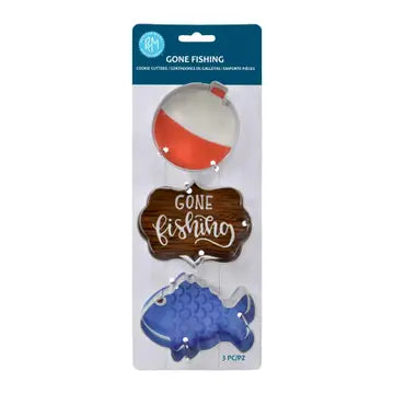 3 PC COOKIE CUTTER SET - GONE FISHING