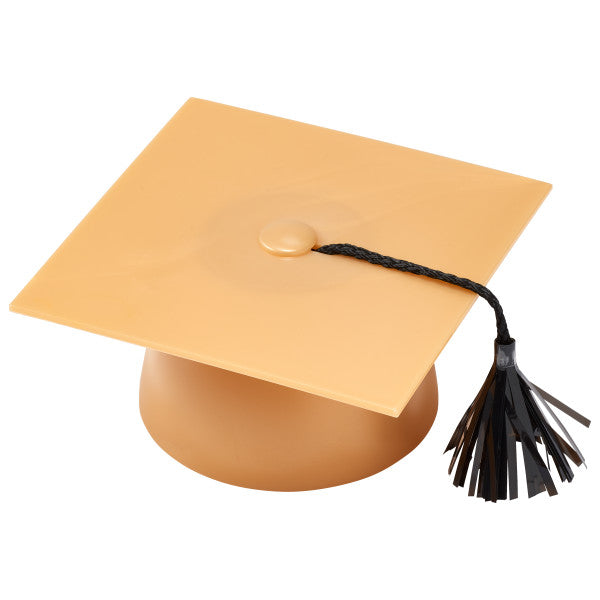 GOLD SMOOTH GRAD HAT LAYON