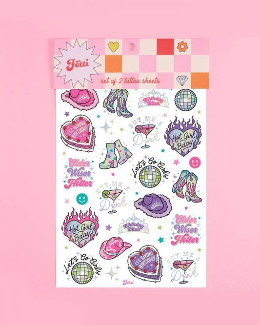 BIRTHDAY PARTY TEMP TATTOOS