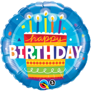 HBD CAKE W/ CANDLES 18" MYLAR