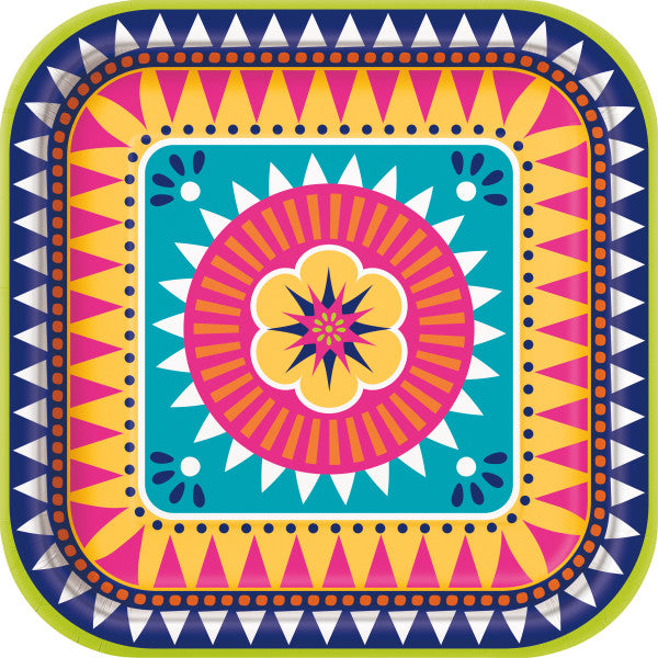 BOHO FIESTA 9" SQUARE PLATES