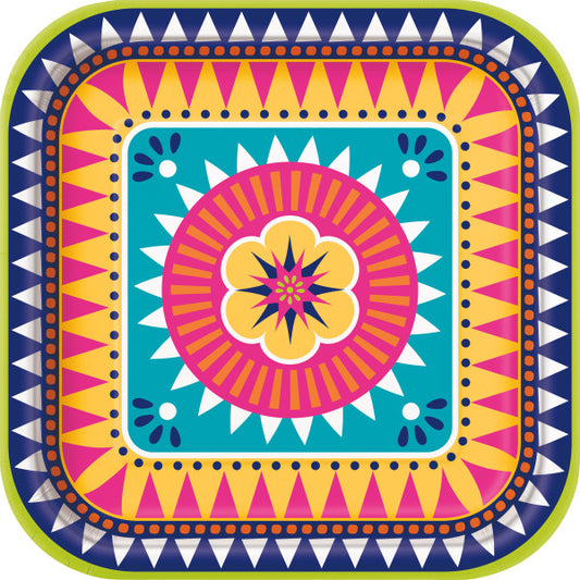 BOHO FIESTA 9" SQUARE PLATES