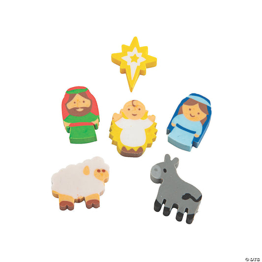 MINI NATIVITY ERASER ASST (SINGLE)