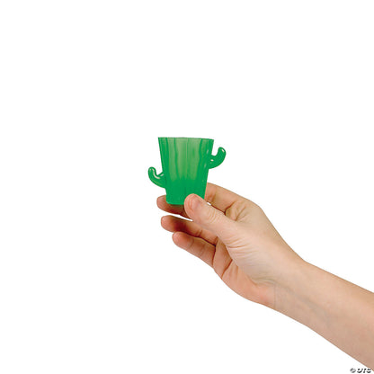 PLASTIC CACTUS SHOT GLASSES 12CT