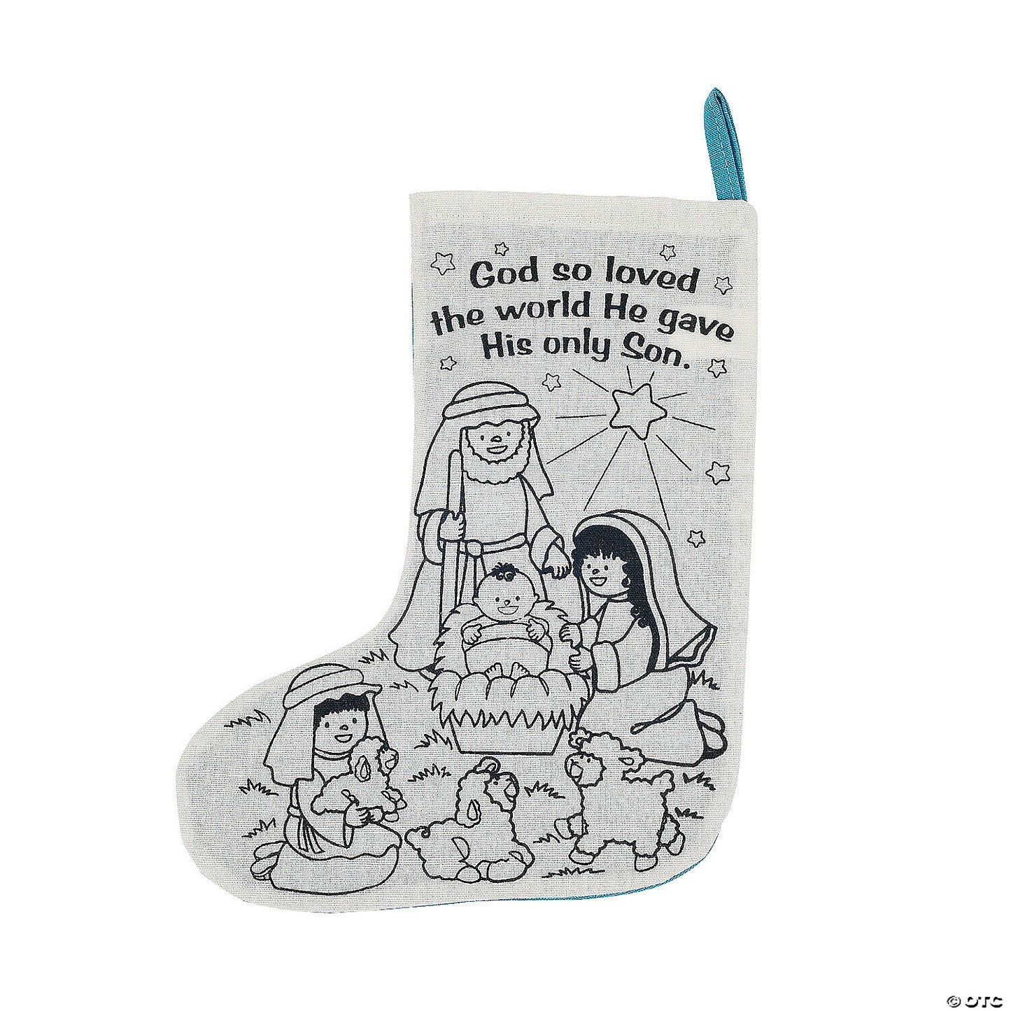 COLOR YOUR OWN - NATIVITY STOCKING 12PK