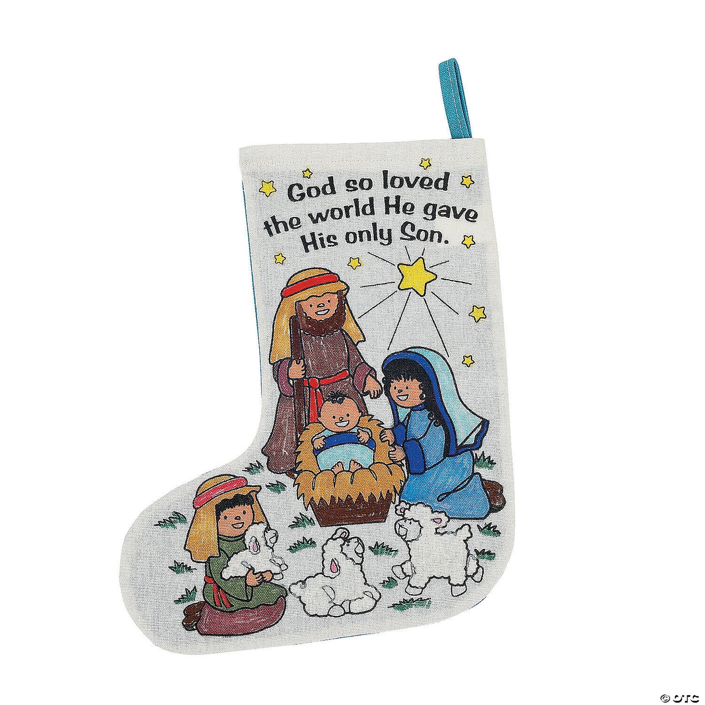 COLOR YOUR OWN - NATIVITY STOCKING 12PK