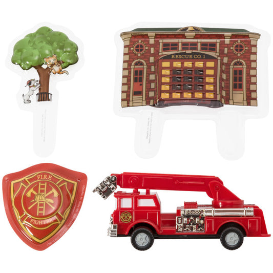 FIRE TRUCK AND STATION DECOSET