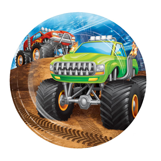 MONSTER TRUCK 7" PAPER PLATE