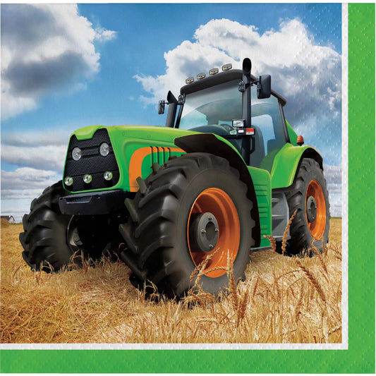BEVERAGE NAPKINS TRACTOR TIME