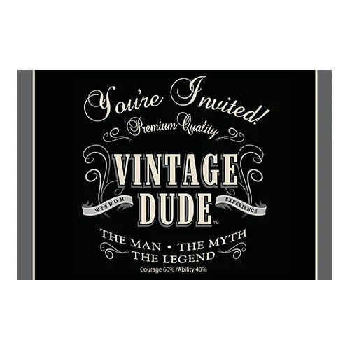VINTAGE DUDE INVITATIONS