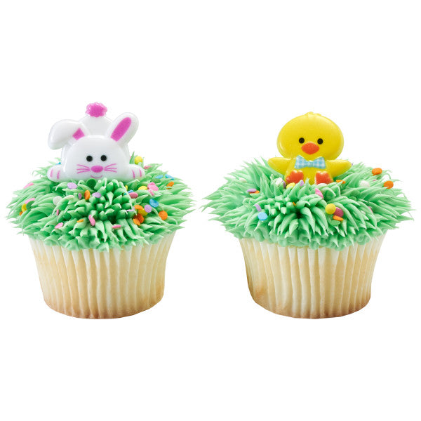 DUCK AND BUNNY RINGS 12CT