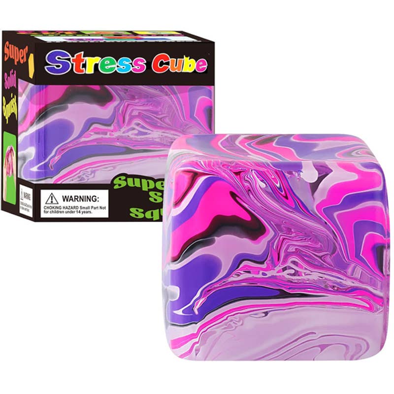 Marble Stress Cube Asst Colors