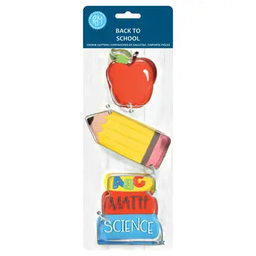 3 PC COOKIE CUTTER SET - BACK TO SCHOOL