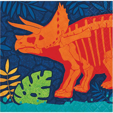 DINO DIG BEVERAGE NAPKIN 16CT