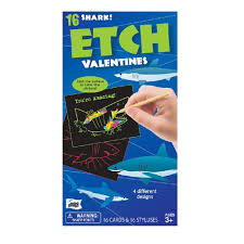 SHARK ETCH VALENTINES 16 CT