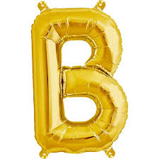 34" GOLD LETTER BALLOON W/HELIUM