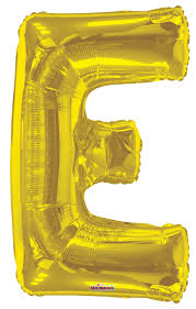 34" GOLD LETTER BALLOON W/HELIUM