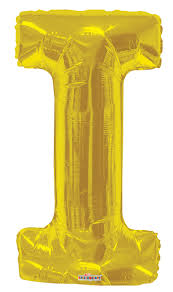 34" GOLD LETTER BALLOON W/HELIUM