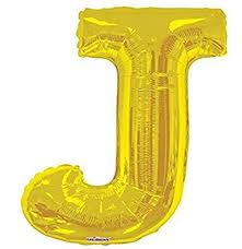 34" GOLD LETTER BALLOON W/HELIUM
