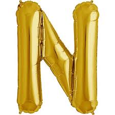 34" GOLD LETTER BALLOON W/HELIUM