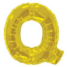 34" GOLD LETTER BALLOON W/HELIUM