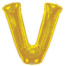 34" GOLD LETTER BALLOON W/HELIUM
