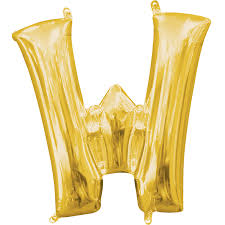 34" GOLD LETTER BALLOON W/HELIUM