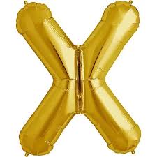 34" GOLD LETTER BALLOON W/HELIUM