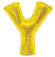 34" GOLD LETTER BALLOON W/HELIUM