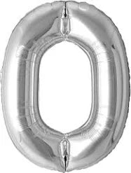 34" SILVER LETTER BALLOON W/HELIUM