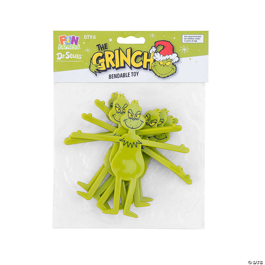 THE GRINCH BENDABLE TOY 6 CT