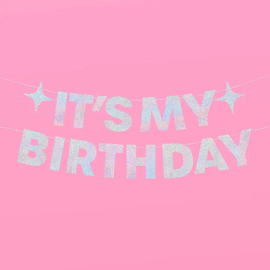 SHIMMER IT'S MY BIRTHDAY FOIL BANNER