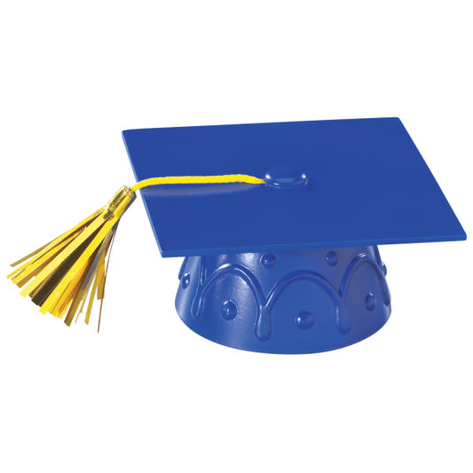 BLUE GRAD CAP WITH TASSLE CAKE