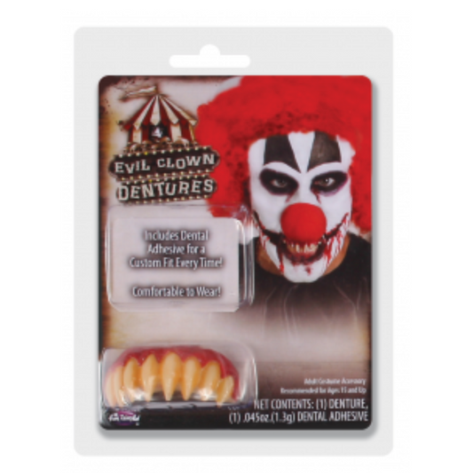 FAKE TEETH EVIL CLOWN